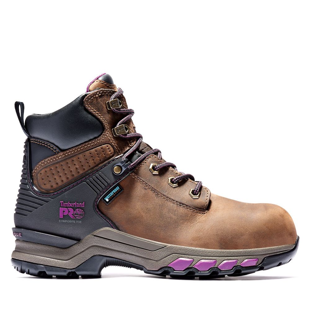 Bocanci De Muncă Timberland Dama Maro/Negrii - Pro® Hypercharge 6-Inch Composite-Toe Waterproof - Ro